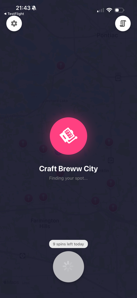 Spin animation in progress